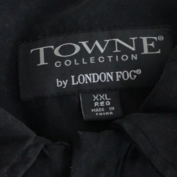 Vintage Towne Collection By London Fog Black Faux  Suede Zip Up Lined Jacket - Picture 8 of 8